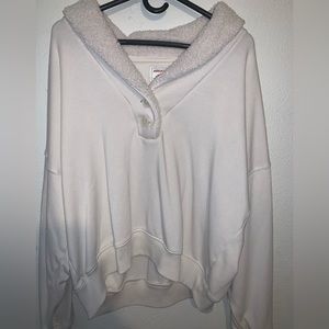 NEW American Eagle Sherpa Collared Henley Sweatshirt Outerwear Sweater Size XL!